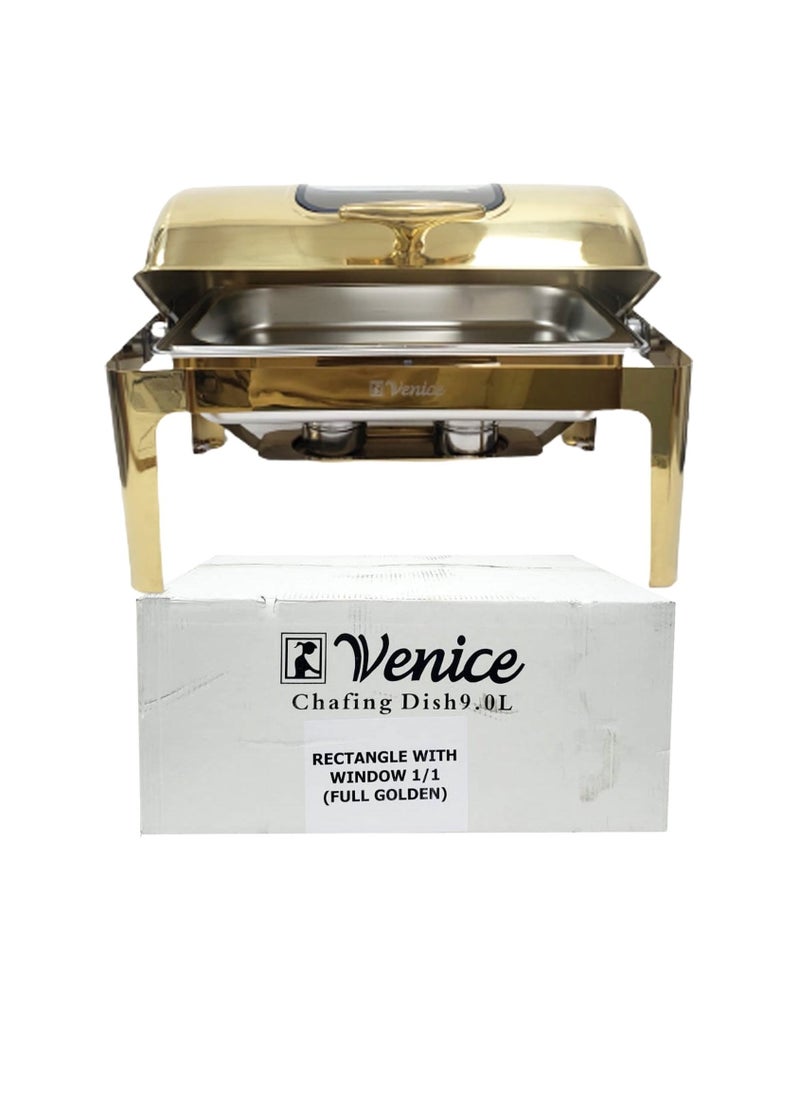 Venice Roll Top Chafing Dish  With Window 9 Ltr 