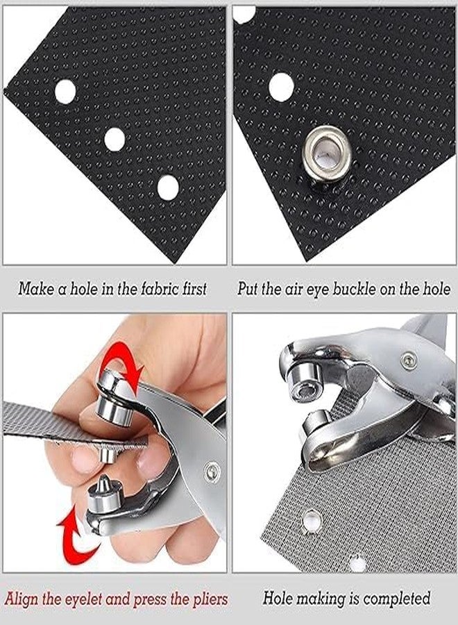 VENEXA Grommet Rivets Setting Pliers | Eyelet Setting Pliers Tool Rivet Snap Fastener | Hand press Tool Canvas, Bags Shoes, Leather Belt [button 100 pich] [1 set] - Image 3