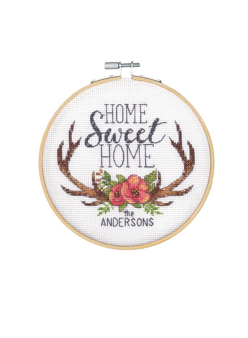 Dimensions Cross Stitch Kit 6in Round Home Sweet Home - Image 1