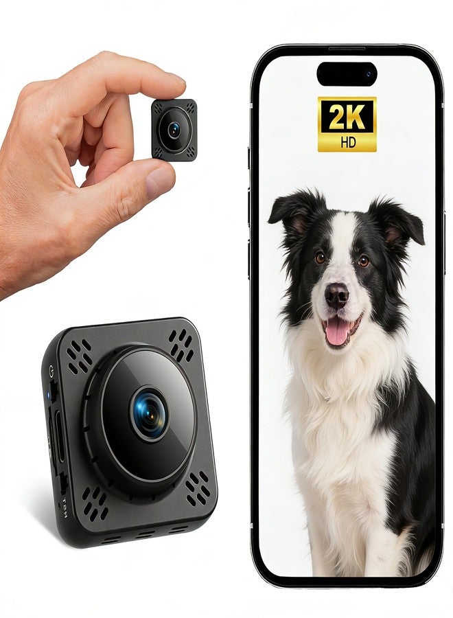 Shibet Hidden Camera, Mini Nanny Cam Wireless with Free Cloud, 2K HD Security Camera WiFi/Offline Recording, Motion Detection & Night Vision for Pet/Baby Monitor with Magnetic Mount - Image 1