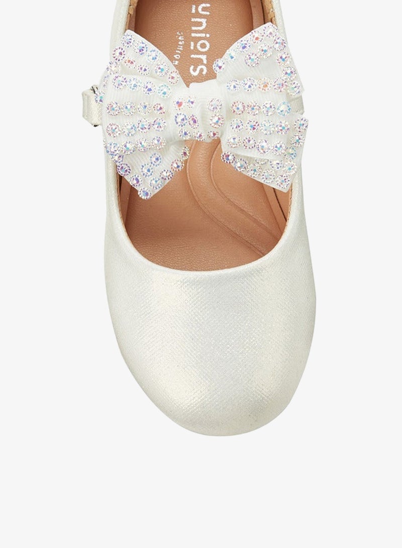 JUNIORS Girls Hook And Loop Ballerina Shoes - Image 5