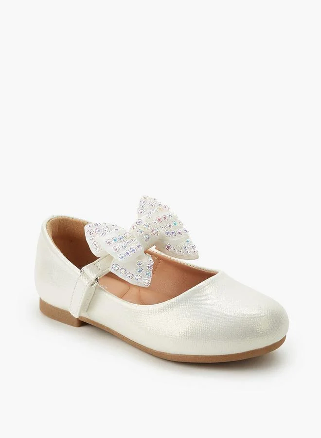 JUNIORS Girls Hook And Loop Ballerina Shoes