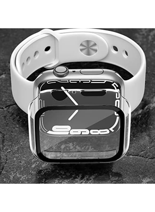 Charlam Compatible With Watch Case 41Mm Series 9 8 7 With Tempered Film Screen Protector Full Protective Hard Pc Bumper Touch Sensitive Hd Screen Cover For Iwatch Accessories 3 Pack Clear 41Mm - Image 3