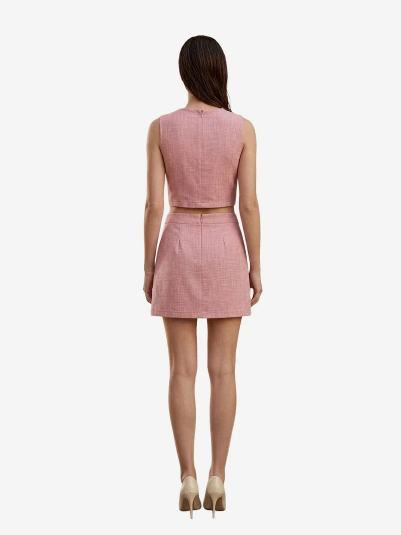 My Fashion Blush Pink MY FASHION Cotton Vest and Mini Skirt Set for Women | Best Price UAE
