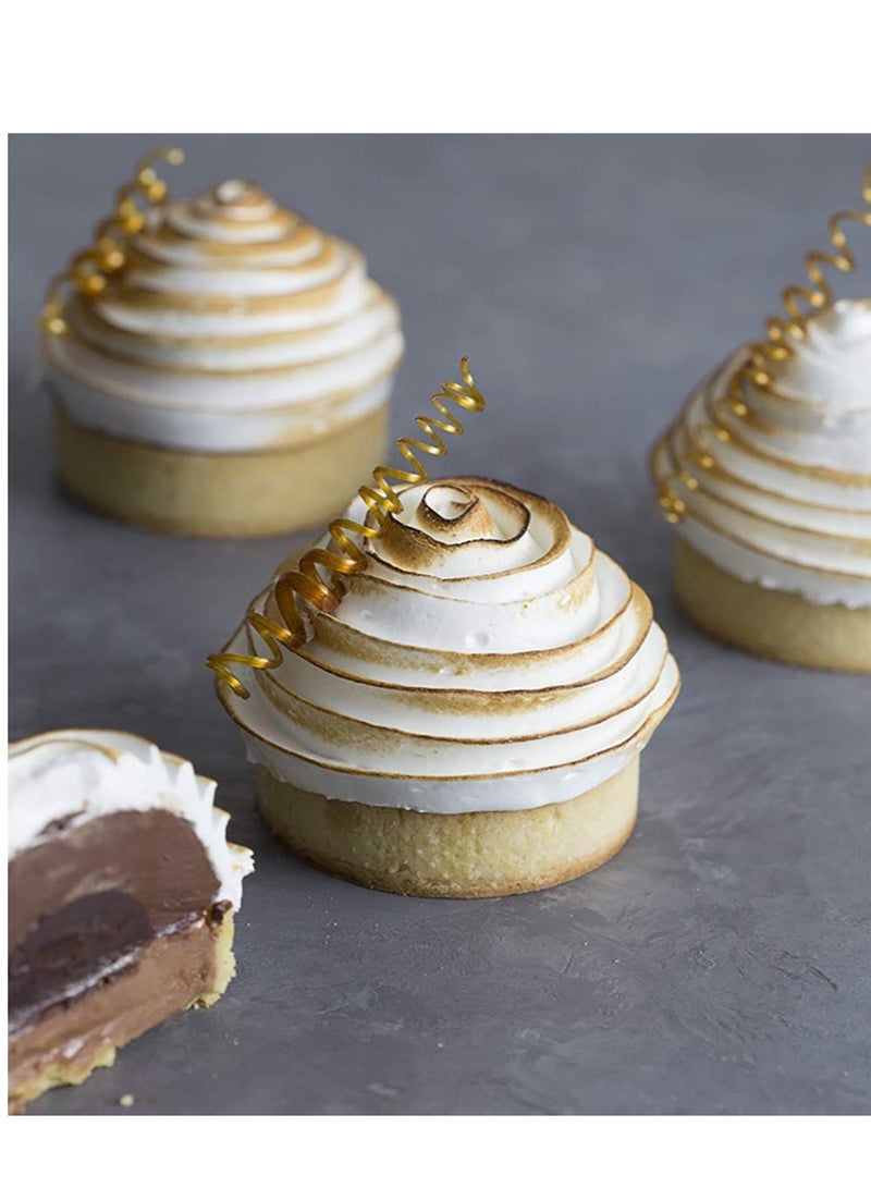 SOLARAE Tart Ring Mold, Cake Baking Tool, Cake Round Cutter for Kitchen Restaurant Baking Muffin Mousse Ring Cake French Dessert (8 Pcs ) - Image 3