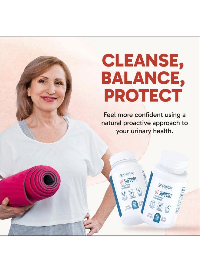 Clinical Effects UT Support - Natural Cleanse and Urinary Tract Health Support - D-Mannose, Dandelion, Hibiscus and Cranberry Pills for Women - 60 D Mannose Capsules - Made in The USA - Image 2