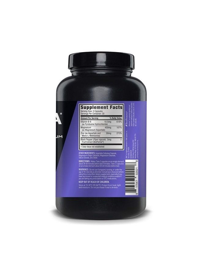 JYM Supplement Science - ZMA Zinc/Magnesium Capsules Supplement - Zinc, Magnesium and Vitamin B6 | JYM Supplemental Science | 90 Vegetarian Capsules - Image 1