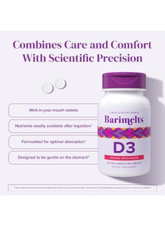 BariMelts Vitamin D3 5000 Iu - 90 Fast-Dissolving Tablets (3-Month Supply) - Bariatric Vitamins For Women, Natural Apple Flavor  - Image 4