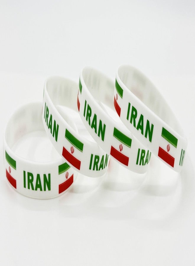LLBFHH 4 Pcs Iran Iranians Country Flag Rubber Bracelets, National Flag Silicone Bracelet, Rubber Wristbands Patriotic Decorations Gift - Image 2