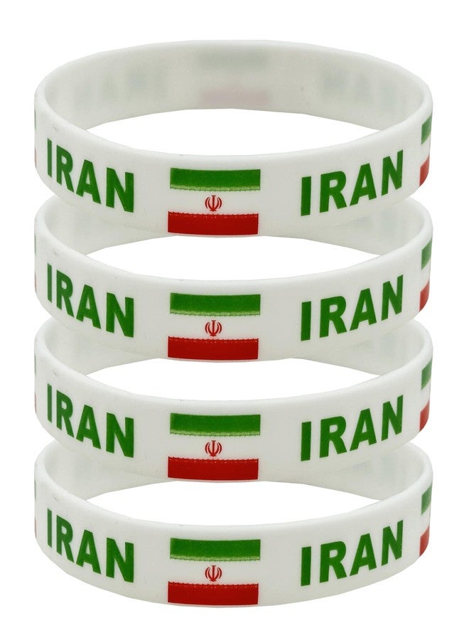 LLBFHH 4 Pcs Iran Iranians Country Flag Rubber Bracelets, National Flag Silicone Bracelet, Rubber Wristbands Patriotic Decorations Gift - Image 4