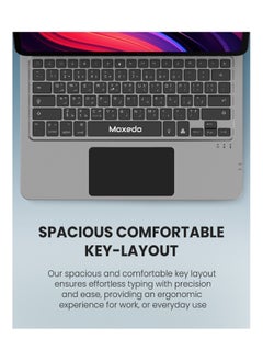 Moxedo Moxedo Magic Wireless Keyboard with Smart Multi-Touch Trackpad USB-C Charging Port RGB Backlight with Leather Back Case Compatible for iPad 13 Pro 2024  - Image 2