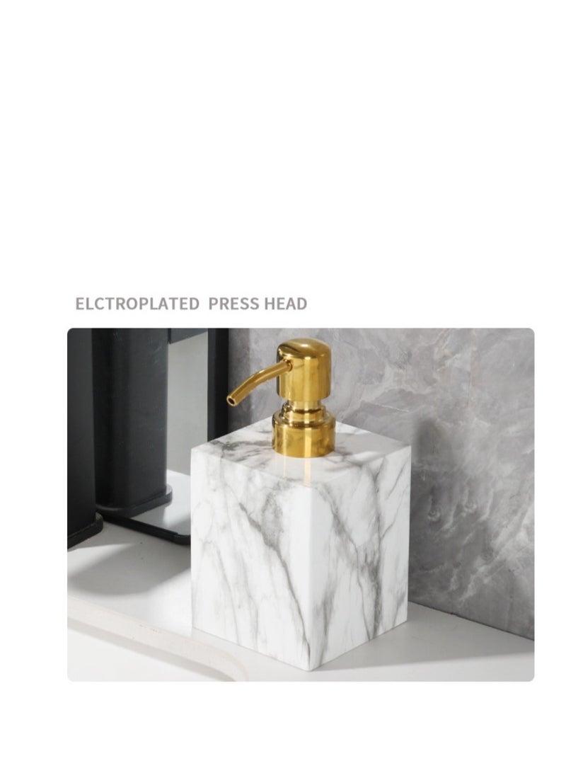 Y&D 4-Piece Soap Dispenser With Tray Set White  - Image 2