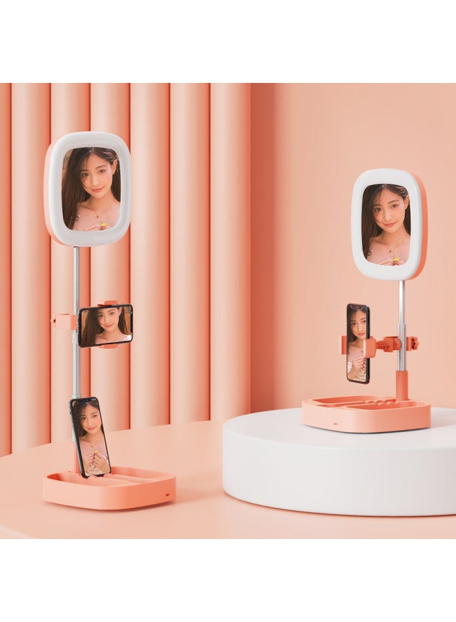 حامل بث مباشر لسطح المكتب قابل للطي، ضوء ملء محمول متكامل، ضوء تعبئة مباشر، شبكة حمراء صغيرة، لون فاتح: أبيض - Image 3