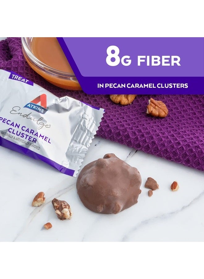 Atkins Pecan Caramel Clusters Dessert Favorite High In Fiber Low Carb 2G Sugar 60 Count - Image 3