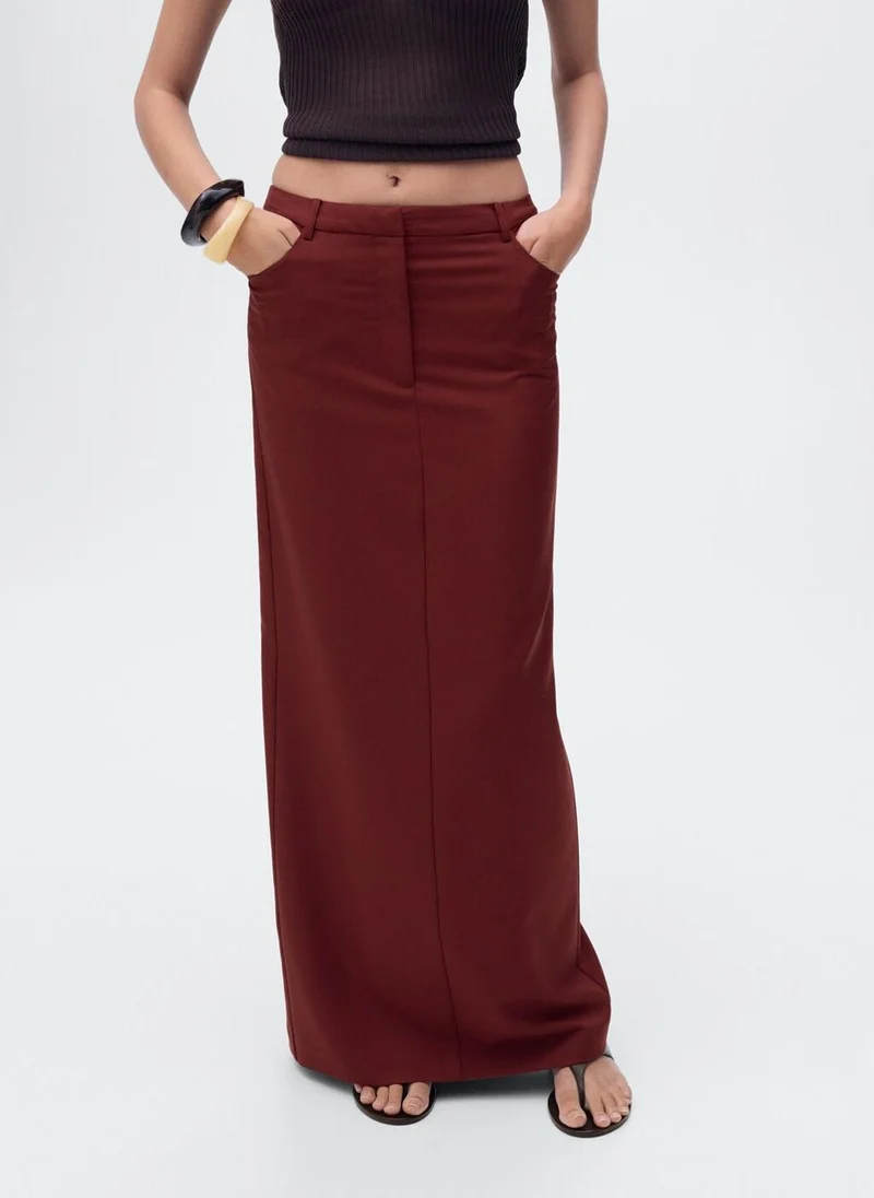 مانجو Long pencil skirt with opening