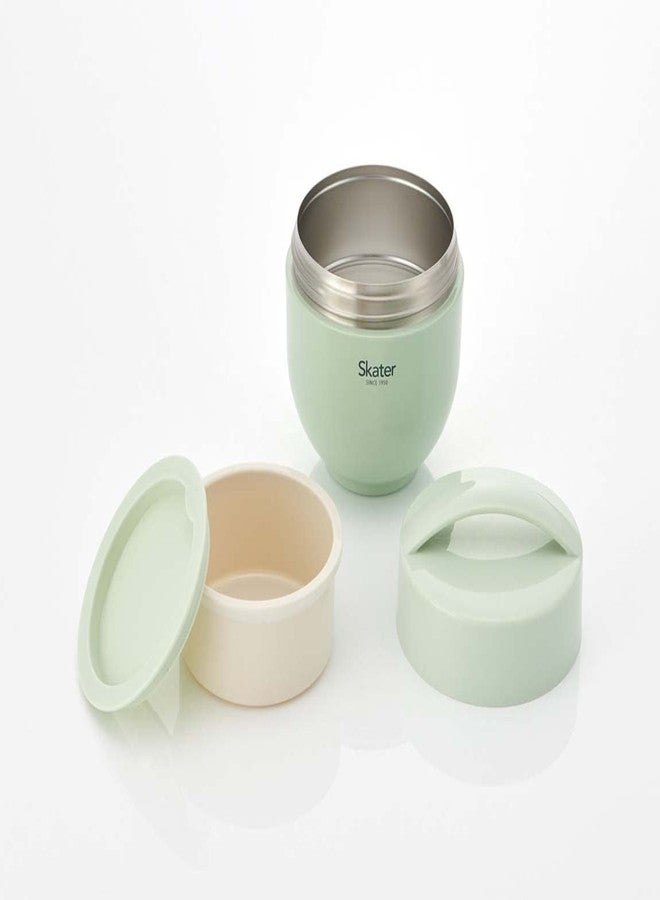 Skater LDNC6AG_593826 Thermal Lunch Box, Bowl Shape, Lunch Jar, Dull Green, Diameter 4.5 x Height 5.5 inches (115 x 140 mm), 19.3 fl oz (540 ml) - Image 2