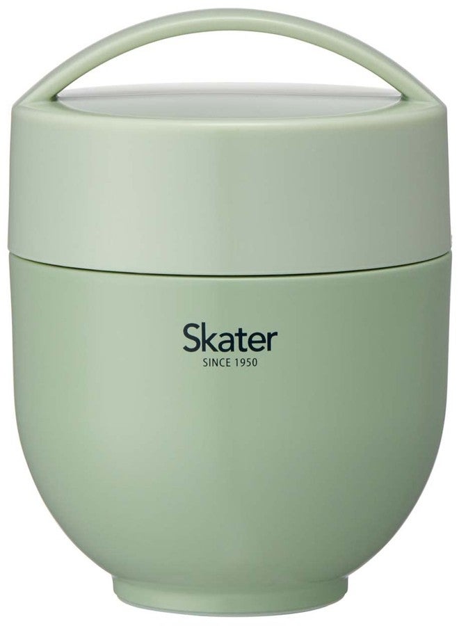 Skater LDNC6AG_593826 Thermal Lunch Box, Bowl Shape, Lunch Jar, Dull Green, Diameter 4.5 x Height 5.5 inches (115 x 140 mm), 19.3 fl oz (540 ml) - Image 1