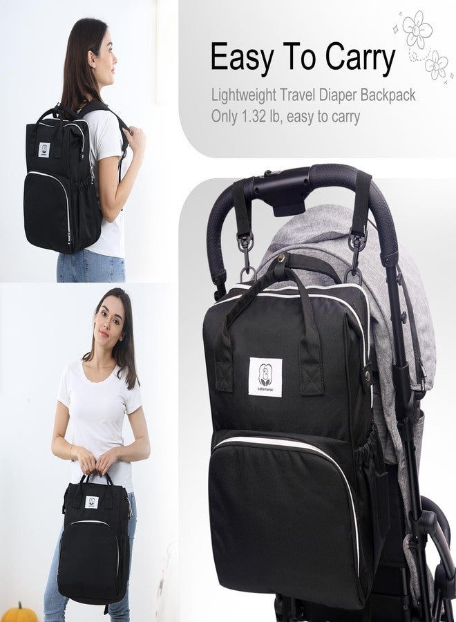 COTTONBEBE Diaper Bag with Changing Pad, Large Baby Bags Backpack with Stroller Straps & Insulated Pockets, Multifunction Waterproof Travel Diapers Back pack for Women & Man, Black - Image 5