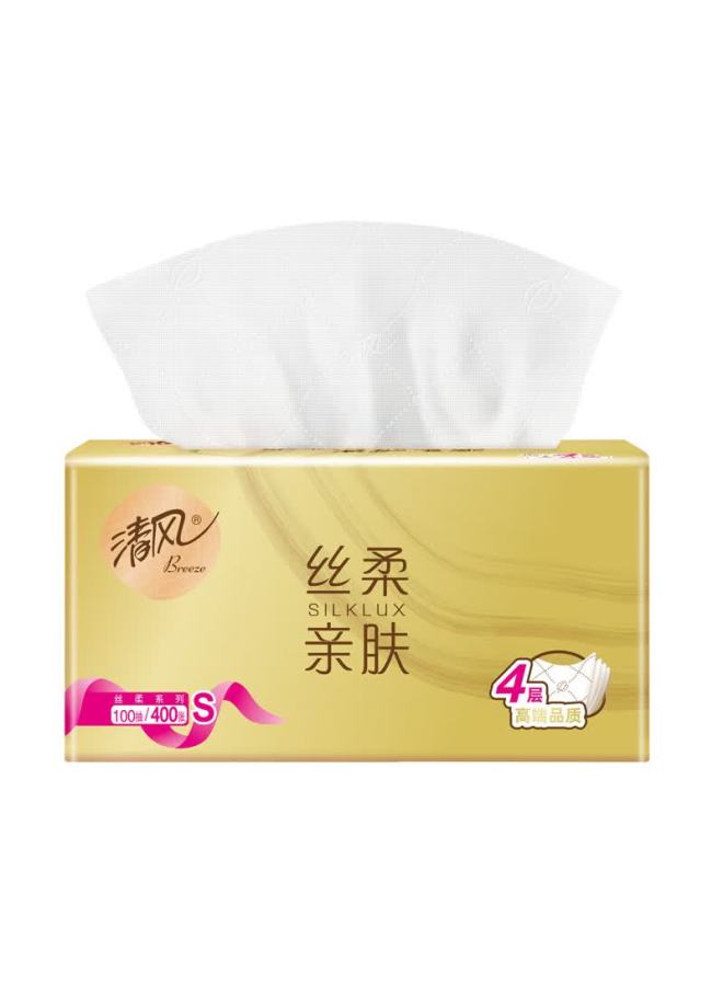 App Single-ply Original Wood Gold Series 4-ply 90 Sheets*6 Packs Facial Tissue Br64sje4 - Image 2
