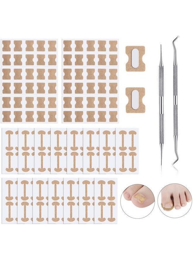 Mudder 122 Pieces Ingrown Toenail Tool Set Include Ingrown Toenail File And Lifter 60 Pieces Elastic Patch Curved Toenails Brace Stickers And 60 Pieces Ingrown Toenail Correction Stickers  - Image 2