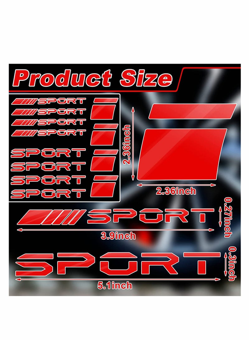 Generic Wheel Rim Decal Stripes Set, Reflective Stickers, Auto Racing Sport Logo Decals, Waterproof Wheel Stripe Car Rim Stripes for 18-21 Inch Wheels (12 PCS) - Image 3