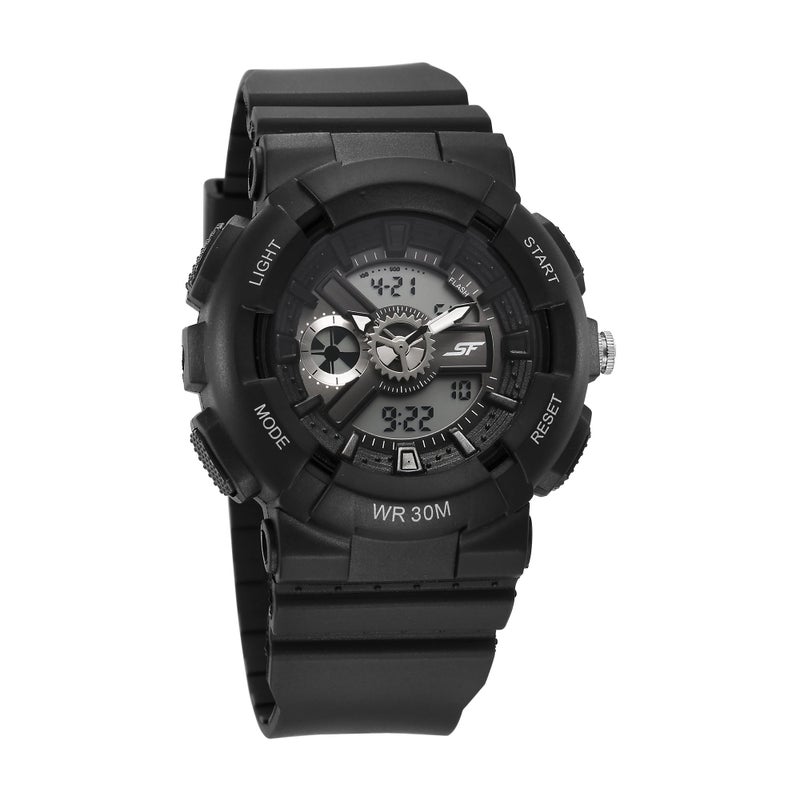 Sonata SF Unisex Classic Black Watch with Silver Accents - Timeless Elegance for Every Occasion-87057PP05 - Image 5
