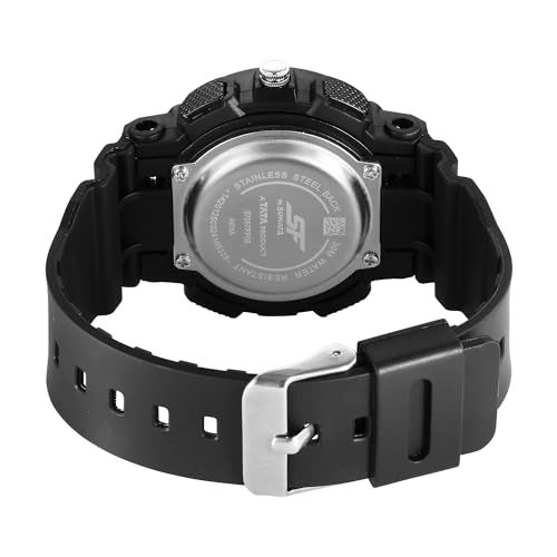 Sonata SF Unisex Classic Black Watch with Silver Accents - Timeless Elegance for Every Occasion-87057PP05 - Image 4