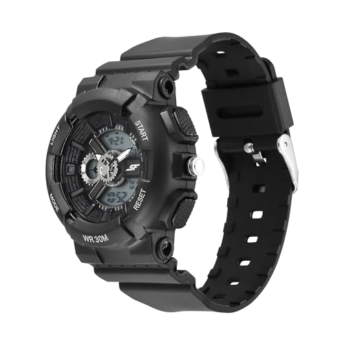 Sonata SF Unisex Classic Black Watch with Silver Accents - Timeless Elegance for Every Occasion-87057PP05 - Image 3
