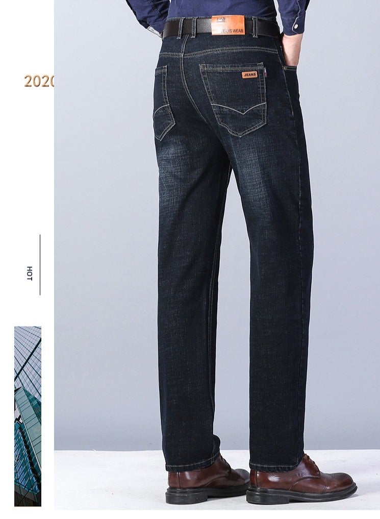 بنطلون جينز للرجال جينز نحيل مستقيم مخروطي الشكل تناسب العمل والترفيه - Image 5