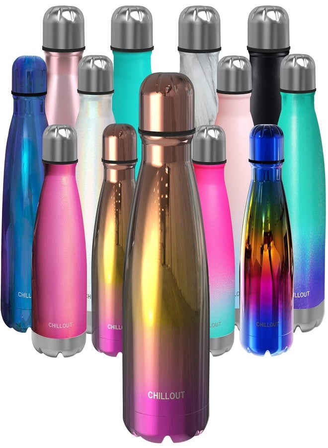 تشيل أوت لايف زجاجة مياه تشيل آوت لايف المصنوعة من الفولاذ المقاوم للصدأ للأطفال للمدرسة: زجاجة كولا معزولة بجدار مزدوج سعة 12 أونصة، مناسبة للمشروبات الباردة والساخنة، زجاجة رياضية معدنية خالية من مادة BPA للأولاد والبنات والنساء - Image 1