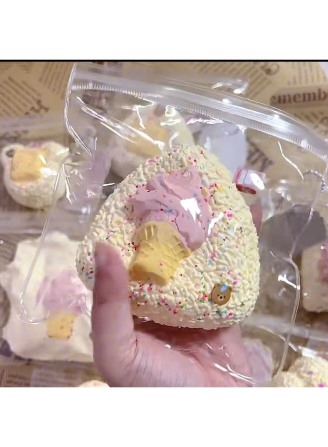 Mieeemele Slow Recovery Dessert Squishy Stress Relief Toy - PU Material, Cream & Sprinkles Design - Image 1