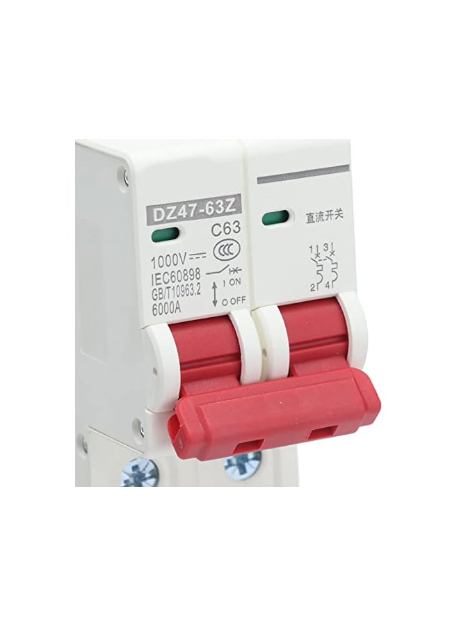 PROMASS promass Miniature Air Circuit Breaker, 63A DC 1000V 2P Low Voltage 6000A Short Circuit Breaking DIN Rail Mount Circuit Breaker  - Image 2