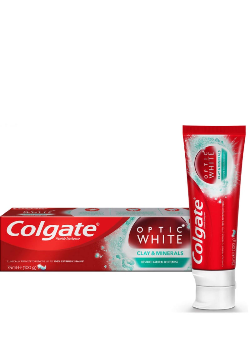 Colgate - optic white clay & minerals 75 ml - Image 1