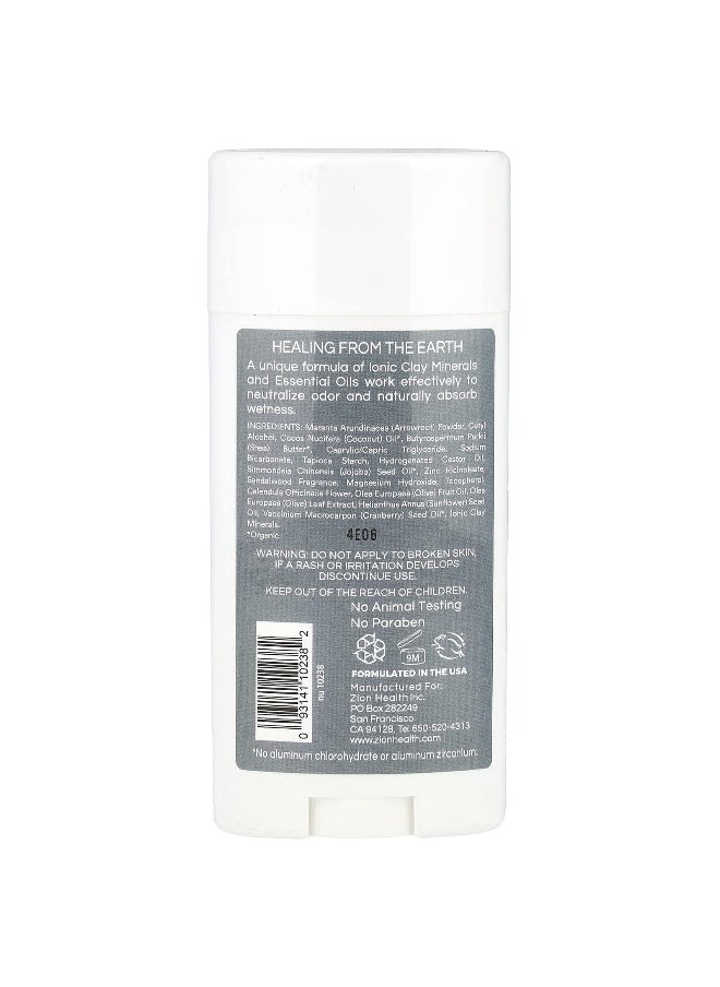 Zion Health Zion Health, Men, ClayDry Deodorant, Sandalwood, 2.8 oz (80 g)  - Image 2