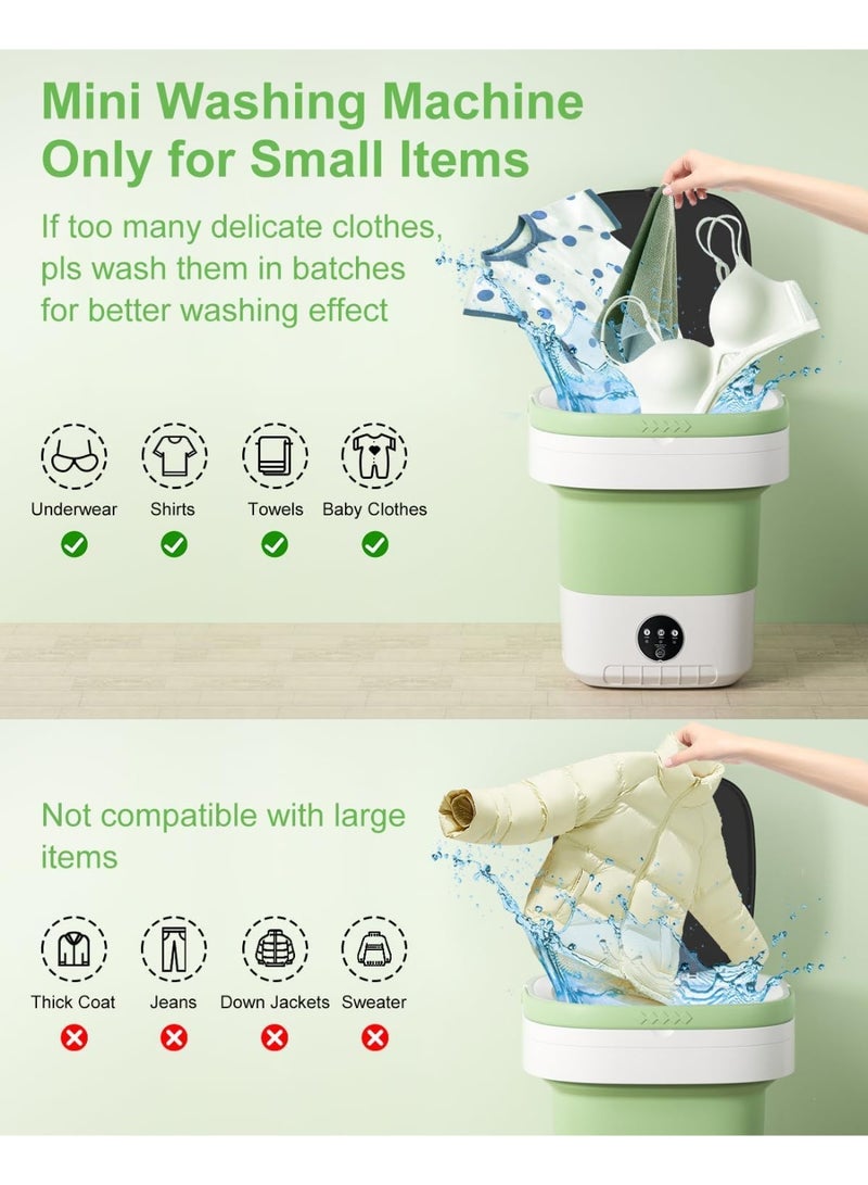 Portable Washing Machine, 12L Large Capacity Foldable Washing Machine with Drain Basket, 3 Modes Timing Cleaning, Deep Cleaning of Socks, Baby Clothes, Towels and Small Items - Image 3