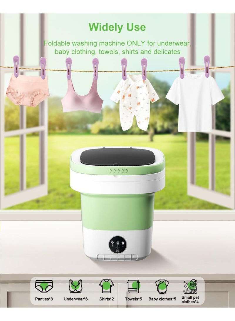 Portable Washing Machine, 12L Large Capacity Foldable Washing Machine with Drain Basket, 3 Modes Timing Cleaning, Deep Cleaning of Socks, Baby Clothes, Towels and Small Items - Image 5