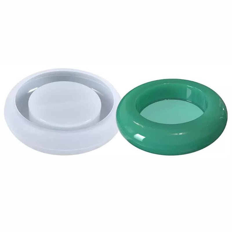 Snoogg 4 Tea Light Candle Silicone Mold Combo of 4 Molds 3 of Round and one 4 inch Oval Edge Set of Four Mould - Image 2