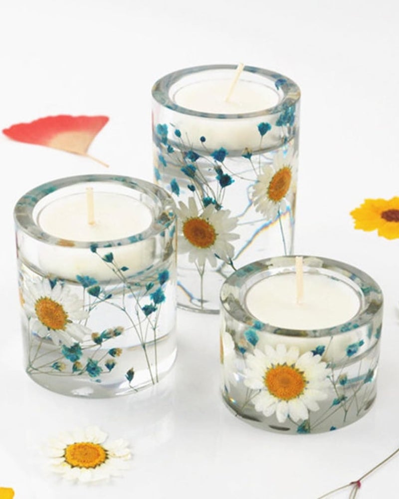 Snoogg 4 Tea Light Candle Silicone Mold Combo of 4 Molds 3 of Round and one 4 inch Oval Edge Set of Four Mould - Image 4
