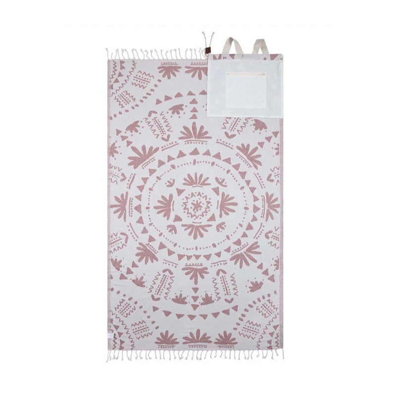 Cross-Border Bestseller Seashells Towel Bag, Two-In-One Convertible Beach Towel  Bag