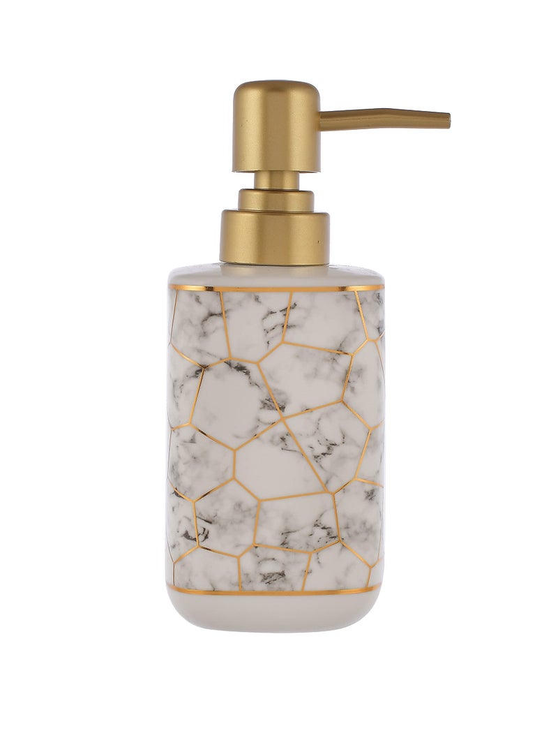 TAGROCK Ceramic Liquid Handwash Soap Dispenser Pump for Bathroom/Kitchen - 250ml, Pack of 1 (White) - Image 1