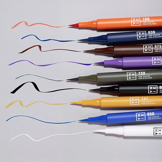 3INA MAKEUP The Color Pen Eyeliner 575 Brown Liquid Eyeliner 10h Longwear Smudgeproof Formula for Sensitive Eyes Precise Felt Tip Matte Liner Vegan Cruelty Free - Image 5