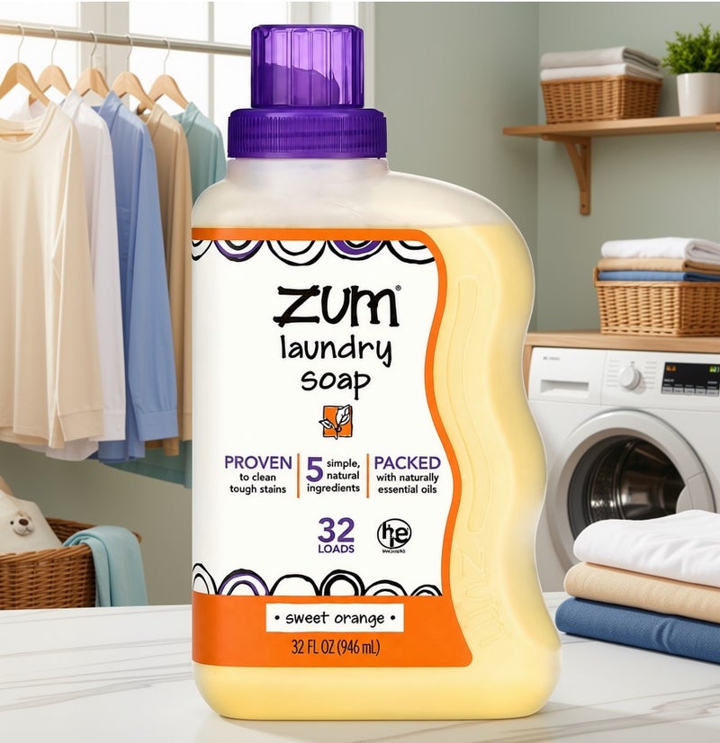 ZUM, Laundry Soap, Sweet Orange, 32 fl oz (0.94 l) - Image 4