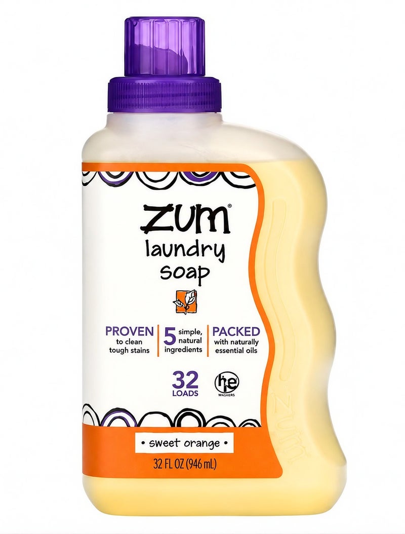 ZUM, Laundry Soap, Sweet Orange, 32 fl oz (0.94 l) - Image 1