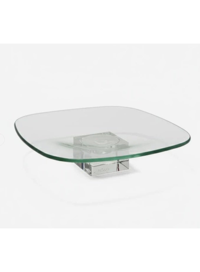 AKDC Square Glass Serving Tray – 18×5 cm Elegant Clear Design, Ideal for Modern Table Presentation - Image 2