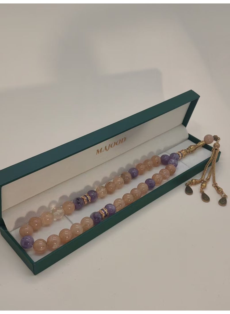 MAJOOD Original Design/33 Natural Crystal Prayer Beads/Tasbih/10 mm - Image 4