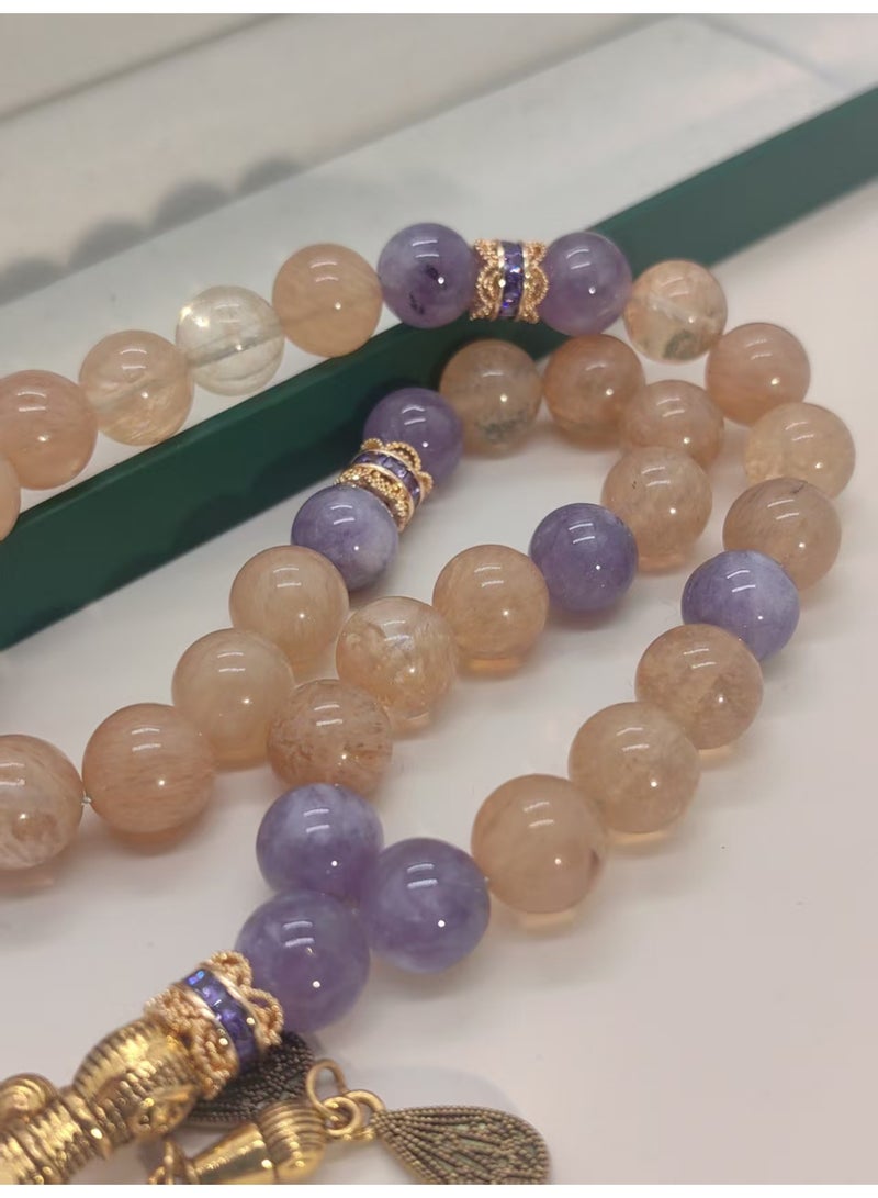 MAJOOD Original Design/33 Natural Crystal Prayer Beads/Tasbih/10 mm - Image 3