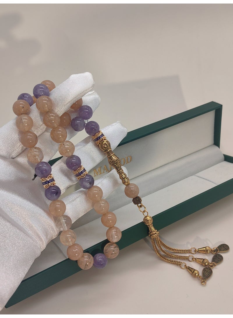 MAJOOD Original Design/33 Natural Crystal Prayer Beads/Tasbih/10 mm - Image 2