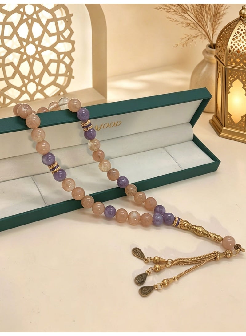موجود التصميم الأصلي/33 خرزة صلاة من الكريستال الطبيعي/تسبيح/10 ملم - Image 2