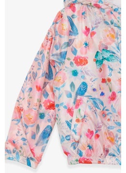 Breeze Girls Raincoat Flower Patterned Powder (1-5 Years)  - Image 4