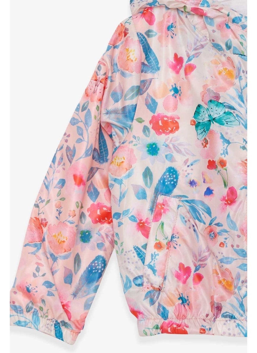 Breeze Girls Raincoat Flower Patterned Powder (1-5 Years)  - Image 4